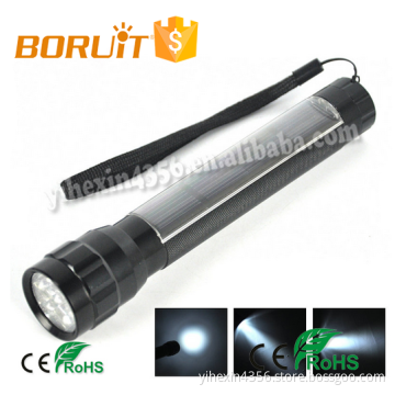 Newest 7 led solar power rechargable flashlight led torch flashlight